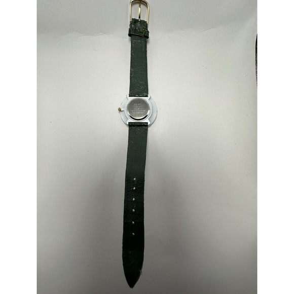 Pearl‎ Christmas Tree Ladies Watch New Battery 36MM 7" Green Leather Band C16 - Picture 7 of 12